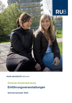 Einführungsveranstaltungen - Ruhr