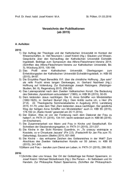 Publikationen (ab 2015)