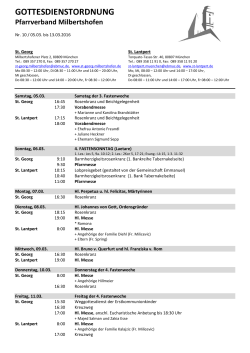 gottesdienstordnung - St. Georg, Milbertshofen