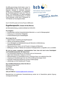 Ihre Aufgaben - Boxdorfer Werkstatt