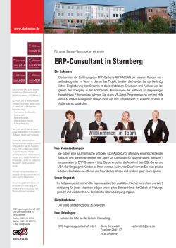 ERP-Consultant (m/w) für unsere Starnberg-Filiale