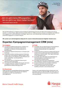 Experten Kampagnenmanagement CRM (m/w)