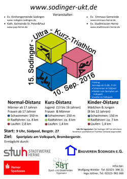 Kurz-Distanz - Sodinger Ultra-Kurz