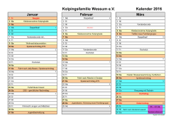 Kalender 2016 - Kolpingsfamilie Wessum