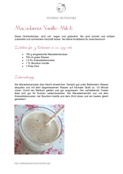 Macadamia-Vanille-Milch - selbstbestimmte