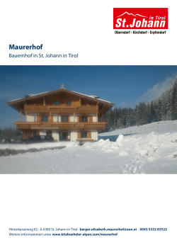 Maurerhof in St. Johann in Tirol