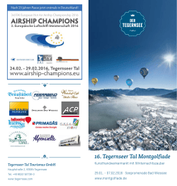 Flyer mit Programm 2016 - Tegernseer Tal Montgolfiade