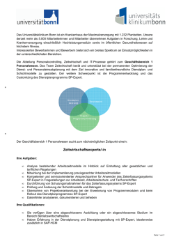 Zeitwirtschaftsexperte - Universit&auml;tsklinikum Bonn