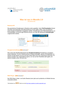 Was ist neu in Moodle 2.9
