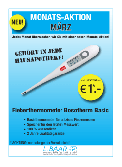NEU! Fieberthermometer Bosotherm Basic