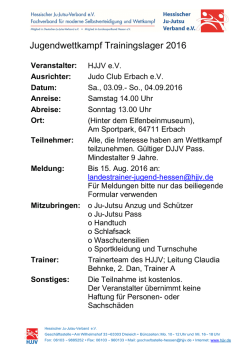Jugendwettkampf Trainingslager 2016 - Judo