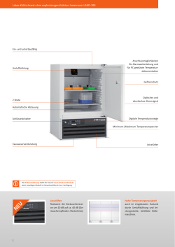 Labor-Kühlschrank ohne explosionsgeschützten Innenraum LABO
