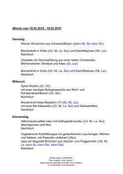 Speiseplan 16.02.2016 bis 21.04.2016 - Heinrich-Behnken