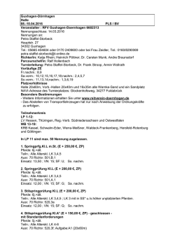 Guxhagen-D&ouml;rnhagen Halle 08.-10.04.2016 PLS / BV Veranstalter