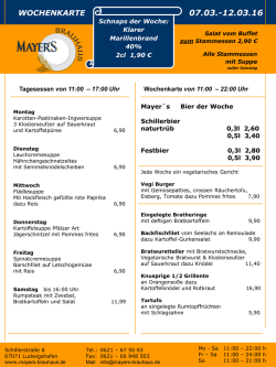 Wochenkarte