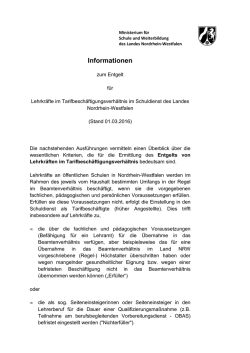 Informationen zum Entgelt