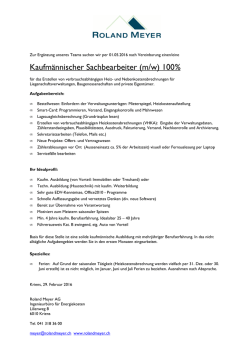 kaufm. Sachbearbeiter