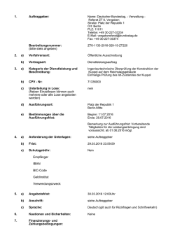 Bekanntmachung der Ausschreibung (pdf | 9 KB)
