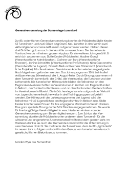 Bericht GV 2016 - Damenriege Lommiswil
