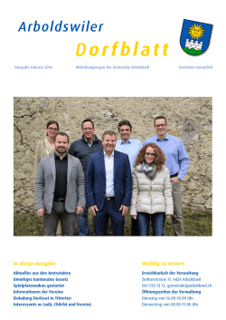 Dorfblatt Februar 2016