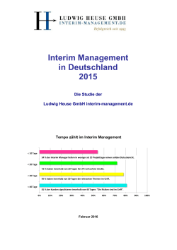 Interim Management in Deutschland 2015