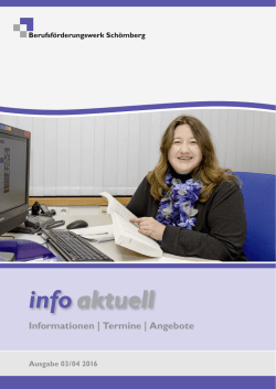 info aktuell 03/04 2016 Informationen