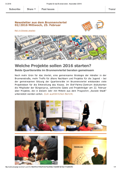 Newsletter - Quartiersmanagement Brunnenviertel