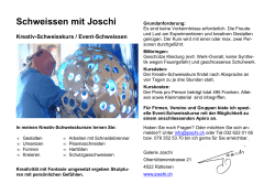 Schweissen mit Joschi Kreativ-Schweisskurs / Event