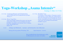 Yoga-Workshop „Asana Intensiv“ - rapid