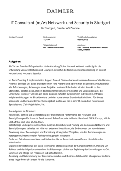 IT-Consultant (m/w) Netzwerk und Security in Stuttgart