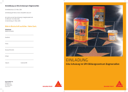 einladung - Sika Schweiz AG