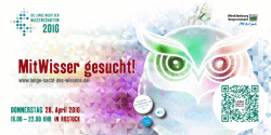 DONNERSTAG 28. April 2016