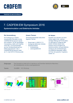 7. CADFEM-EM Symposium 2016