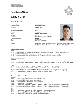 Eddy Yusof - Schweizerischer Turnverband