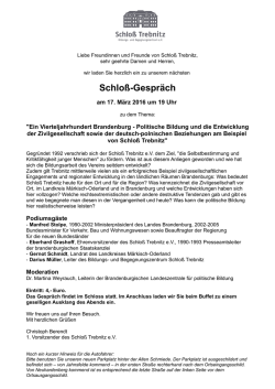 Informationen - Schlo&szlig; Trebnitz