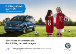VW-Frühlingswochen - Fischer AG Baldegg