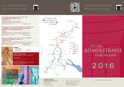 Römerstraße Veranstaltungsflyer 2016