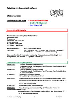 Materialliste Wetterau 2016 - Landesarbeitsgemeinschaft