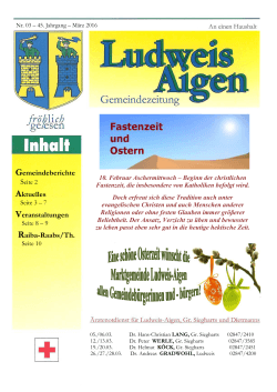 Ludweis-Aigen, Gemeindezeitung, März 2016