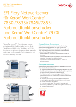 EFI Fiery-Netzwerkserver &ndash; technische Daten
