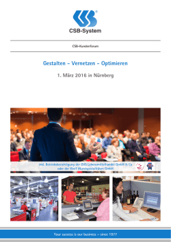 Gestalten - Vernetzen - Optimieren - CSB