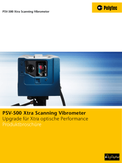 PSV-500 Xtra Scanning Vibrometer Upgrade für Xtra optische
