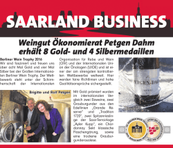 zum Pressebericht (Saarland Business, 2. März 2016)