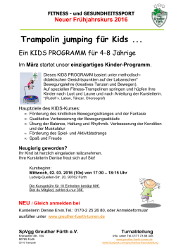 Trampolin jumping für Kids