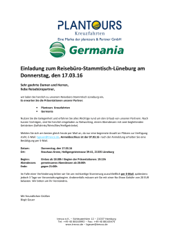 Einladung RS Lüneburg 17.03.16 - reisebuero