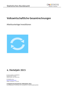 Investitionen - Statistisches Bundesamt