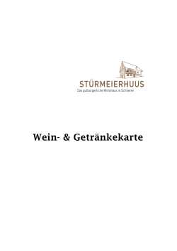 Wein- & Getränkekarte