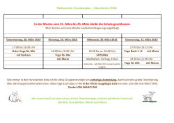Reduzierter Stundenplan
