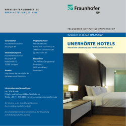 Info und Anmeldung - Unerhörte Hotels