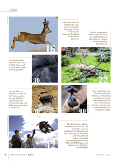 Inhalt - Wild und Hund